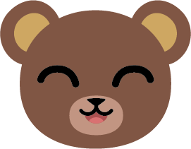 Bear icon smiling made by me